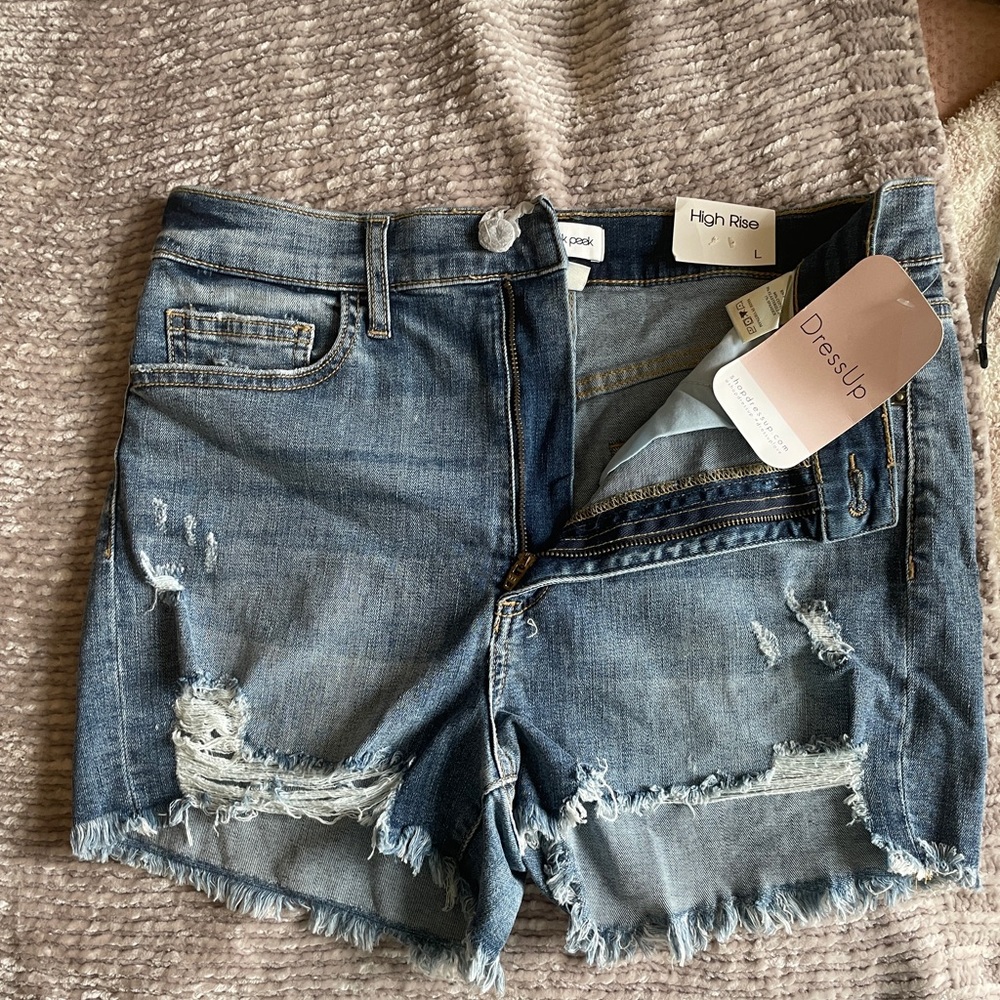 Womens dress up jean shorts size large